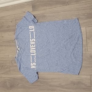 VICTORIA SECRET LOVE Blue T-Shirt Size M